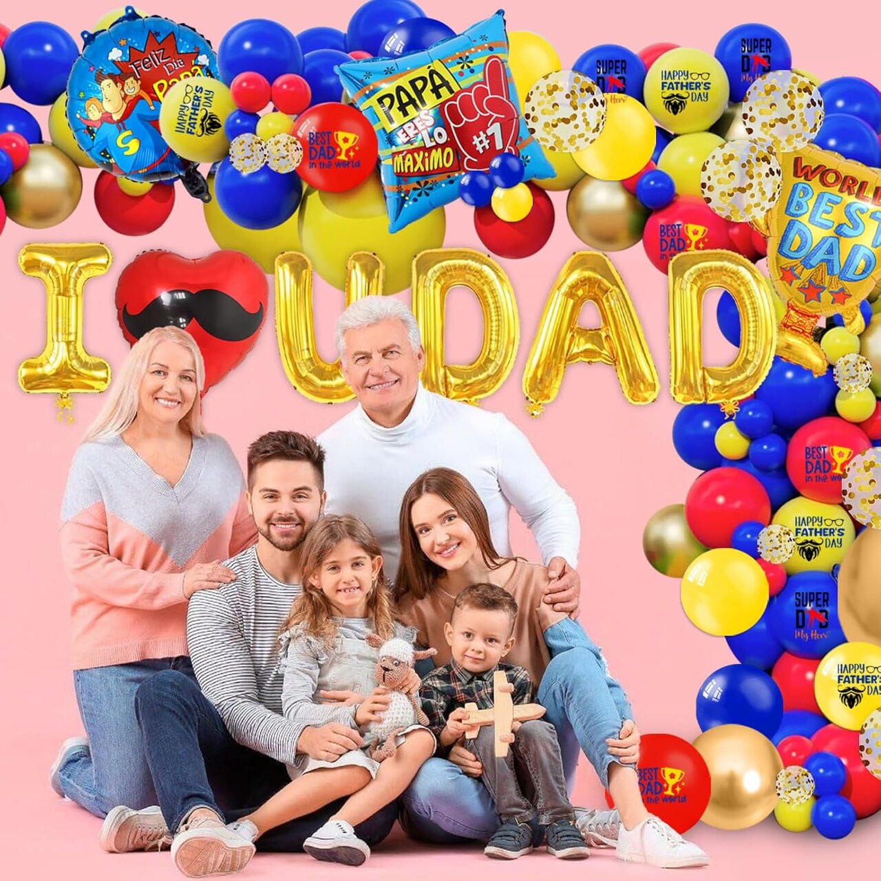 Father’s Day Balloon Arch Kit – Super Dad & Best Dad Ever Party Decorations
